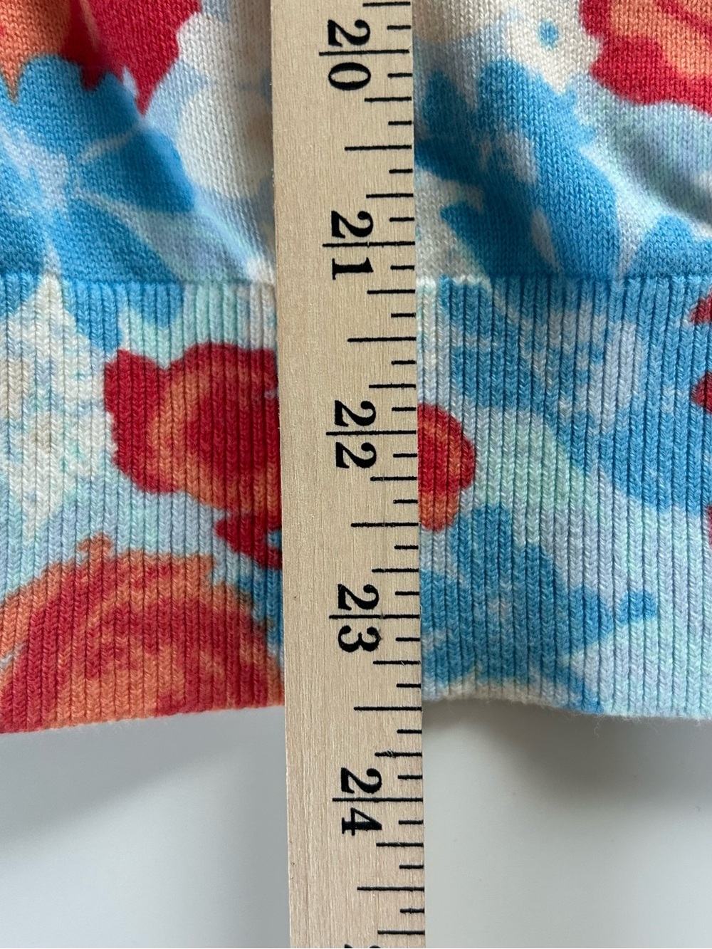 Lands’ End 100% Cotton Floral Button Front Cardigan Sweater M 10-12 - Picture 11 of 13